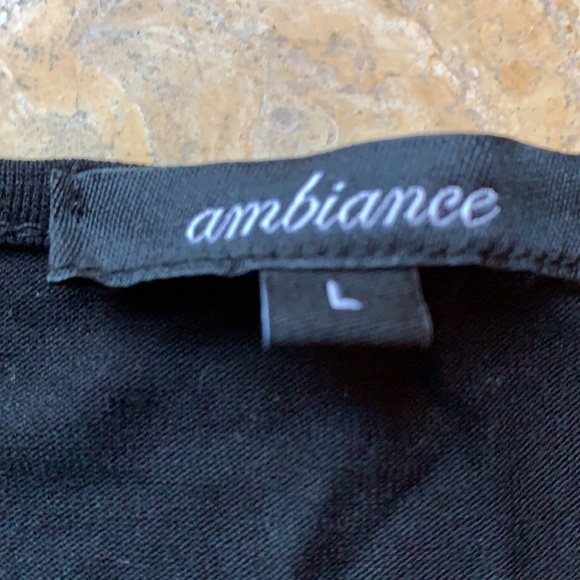 Ambiance V neck scrunch front black Longsleeve T - Picture 4 of 8